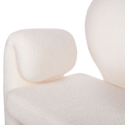 DINING ARMCHAIR HARTT HM9777.05 WHITE TEDDY FABRIC 84x74x87Hcm.