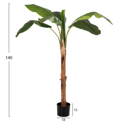 DECORATIVE SYNTHETIC PLANT HM7979 BANΑΝΑ TREE (1) IN POT 180H cm.