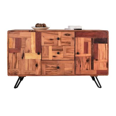 Buffet HM8382 Jaida from wood mango & metallic legs 140x40x80cm