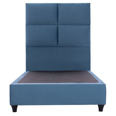 HM652.09 bed MILO, blue velvet, 90x200