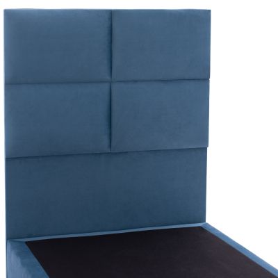 HM652.09 bed MILO, blue velvet, 90x200