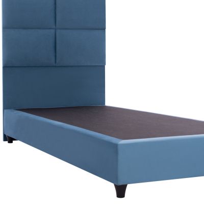 HM652.09 bed MILO, blue velvet, 90x200