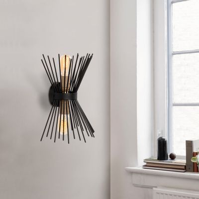 WALL LAMP METALLIC BLACK HM7299 23X16X33 cm