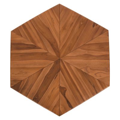 COFFEE TABLE HEXAGON HM9790 TEAK WOOD IN NATURAL  114x99x34Hcm.