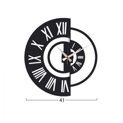 WALL CLOCK METAL BLACK HM7463 41x41 cm.