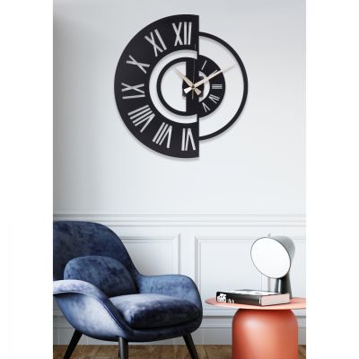 WALL CLOCK METAL BLACK HM7463 41x41 cm.