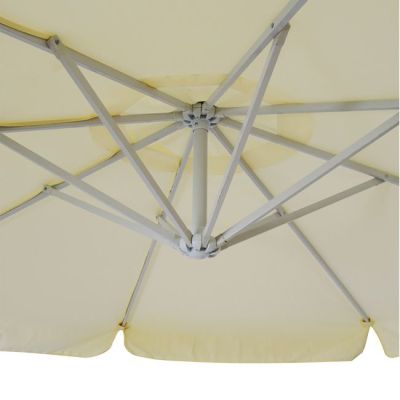 Hanging Umbrella D300x237cm. Rounded with 4 legs at the base HM6008