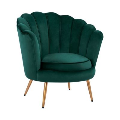 HM8493.03 Armchair, Velvet Cypress Green, gold legs 80x78x85cm