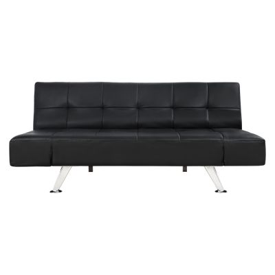 Sofa/Bed HM3001.02 Thom with folding arms Black PU 189x93x82 cm