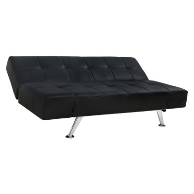 Sofa/Bed HM3001.02 Thom with folding arms Black PU 189x93x82 cm