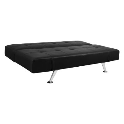 Sofa/Bed HM3001.02 Thom with folding arms Black PU 189x93x82 cm