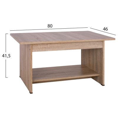 Coffee Table HM2286.02 in sonama color 80x46x41,5