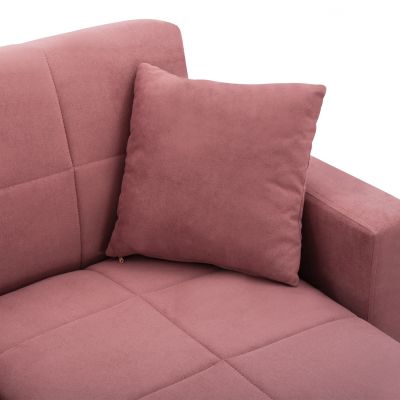 REVERSIBLE CORNER SOFA-BED WITH 2 STORAGE SPACES FB93135.02 DUSTY PINK 246x80-153x80cm.