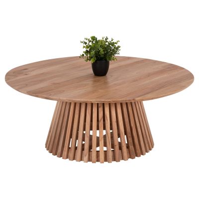 COFFEE TABLE ROUND FRANTZ HM9523.01 SOLID MINDI WOOD-NATURAL Φ100X40H cm.