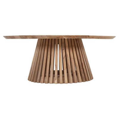 COFFEE TABLE ROUND FRANTZ HM9523.01 SOLID MINDI WOOD-NATURAL Φ100X40H cm.