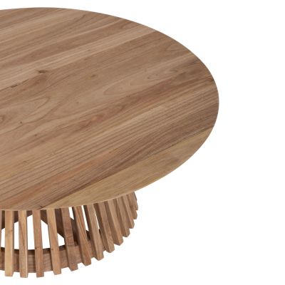 COFFEE TABLE ROUND FRANTZ HM9523.01 SOLID MINDI WOOD-NATURAL Φ100X40H cm.