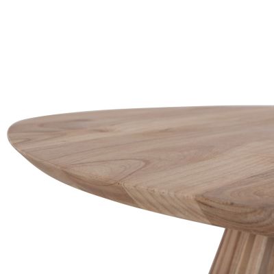 COFFEE TABLE ROUND FRANTZ HM9523.01 SOLID MINDI WOOD-NATURAL Φ100X40H cm.