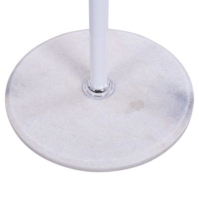 Metallic coat hanger Mercury HM8609.01 beech wood and white marble Diameter 37x176cm