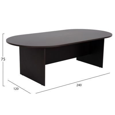 CONFERENCE OVAL DESK SIENNA HM2134.02 MELAMINE IN WENGE 240x120x75Hcm.