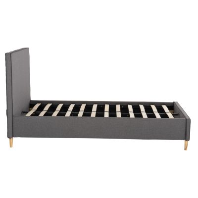 BED MAYLIN HM598.10 GREY FABRIC & DARK GREY RAIL FOR MATTRESS 120x200cm.