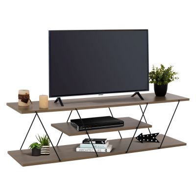 TV STAND TARS HM8922.13 MELAMINE OLIVE GREY 120x32x33Hcm.