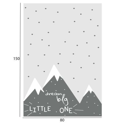 SERIES KIDDER HM7678.11 80Χ150cm, grey-beige carpet, mountain image, fringes