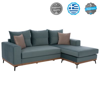 PORTOFINO corner sofa, mint color, high leg, 2pcs, interchangeable, stain-resistant, and water-repellent