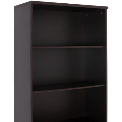 Professional office bookcase HM2014.02 wenge color with 2 doors 80Χ40Χ180