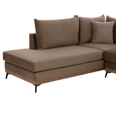 HM3253.03L MESINA corner sofa, beige, high leg, 2pcs, left corner