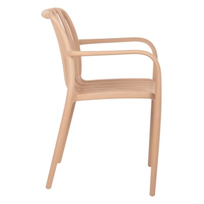 POLYPROPYLENE ARMCHAIR TIPPY HM5940.03 CAPPUCCINO 55x55x81Hcm.