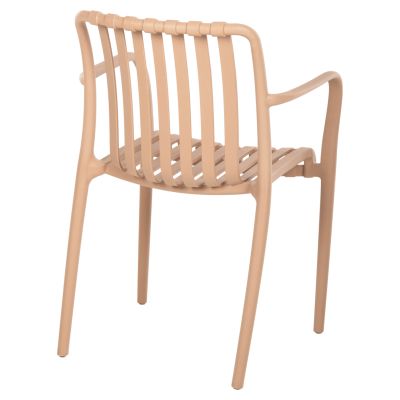 POLYPROPYLENE ARMCHAIR TIPPY HM5940.03 CAPPUCCINO 55x55x81Hcm.