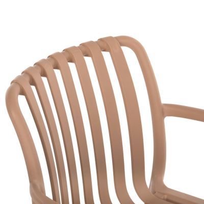 POLYPROPYLENE ARMCHAIR TIPPY HM5940.03 CAPPUCCINO 55x55x81Hcm.