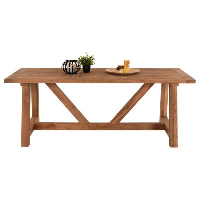 DINING TABLE HM9565 RECYCLED TEAK WOOD IN NATURAL COLOR 200x90x75Hcm.