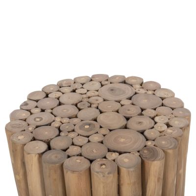 SIDE TABLE ROUND COOTER HM9866 TEAK BRANCHES IN NATURAL COLOR Φ29,5x40,5Hcm.