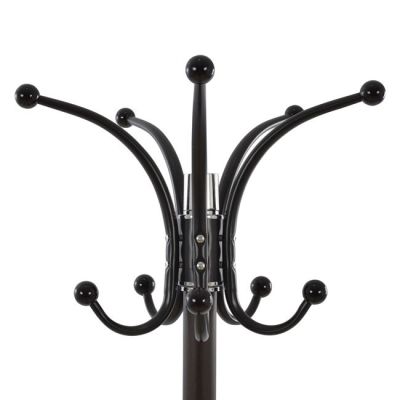 Hat/Coat Stand Metallic SHIA HM0038.05 rotating walnut with black marble base Φ37x170Η cm