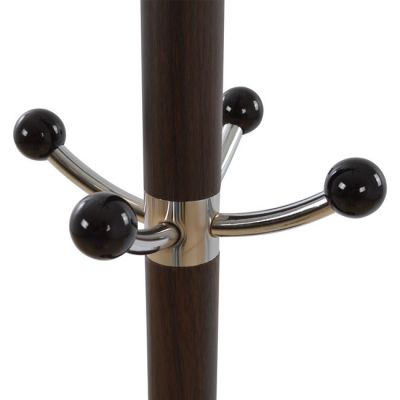 Hat/Coat Stand Metallic SHIA HM0038.05 rotating walnut with black marble base Φ37x170Η cm