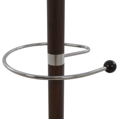 Hat/Coat Stand Metallic SHIA HM0038.05 rotating walnut with black marble base Φ37x170Η cm