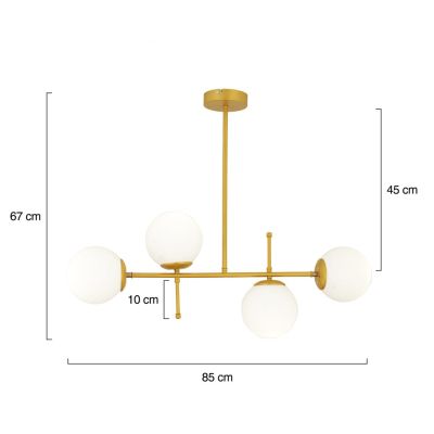 ΦΩΤΙΣΤΙΚΟ ΟΡΟΦΗΣ 4ΦΩΤΟ ΧΡΥΣΟ HM7411.02 85x67cm