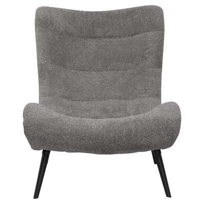 ARMCHAIR BRYM HM9605.11 GREY BOUCLE FABRIC-BLACK WOODEN LEGS 97x80x100Hcm.