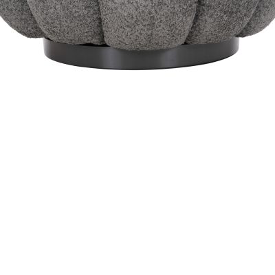 ARMCHAIR SWIVEL GRYMM HM9601.01 GREY BOUCLE-BLACK METAL BASE 95x92x68Hcm.