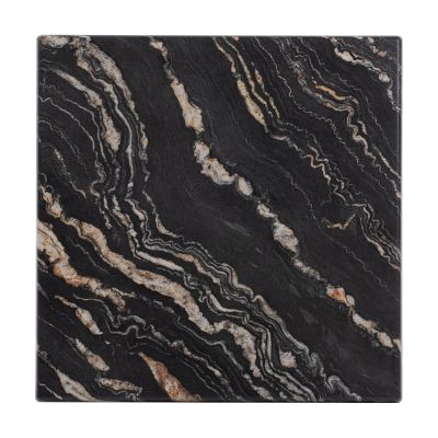 TABLETOP 5787 SQUARE WERZALIT 60X60cm BLACK GOLD MARBLE HM5229.15