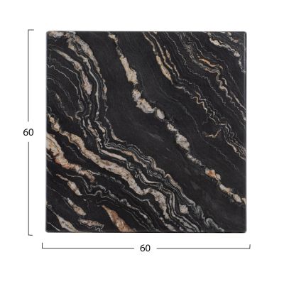 TABLETOP 5787 SQUARE WERZALIT 60X60cm BLACK GOLD MARBLE HM5229.15