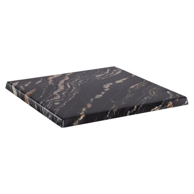 TABLETOP 5787 SQUARE WERZALIT 60X60cm BLACK GOLD MARBLE HM5229.15