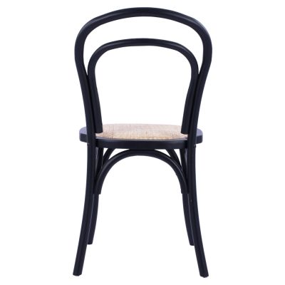 Wooden chair Vienna type Aliyah Stackable from beech wood black matte HM8644.02 45x54x89 cm