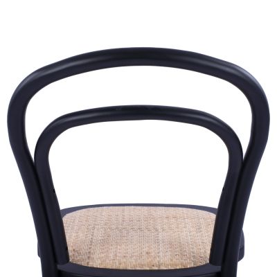 Wooden chair Vienna type Aliyah Stackable from beech wood black matte HM8644.02 45x54x89 cm