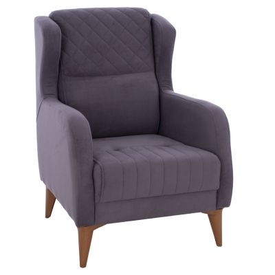 ARMCHAIR HAYES HM9135.01, GRAY velvet, 70x83x96 cm.