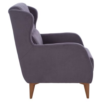 ARMCHAIR HAYES HM9135.01, GRAY velvet, 70x83x96 cm.