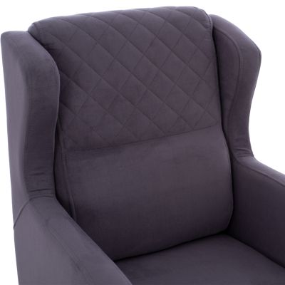 ARMCHAIR HAYES HM9135.01, GRAY velvet, 70x83x96 cm.