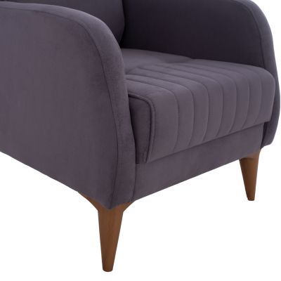 ARMCHAIR HAYES HM9135.01, GRAY velvet, 70x83x96 cm.