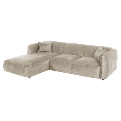 CORNER SOFA (LEFT) TREAT HM3277.01L BEIGE FABRIC 270x163x74Hcm.